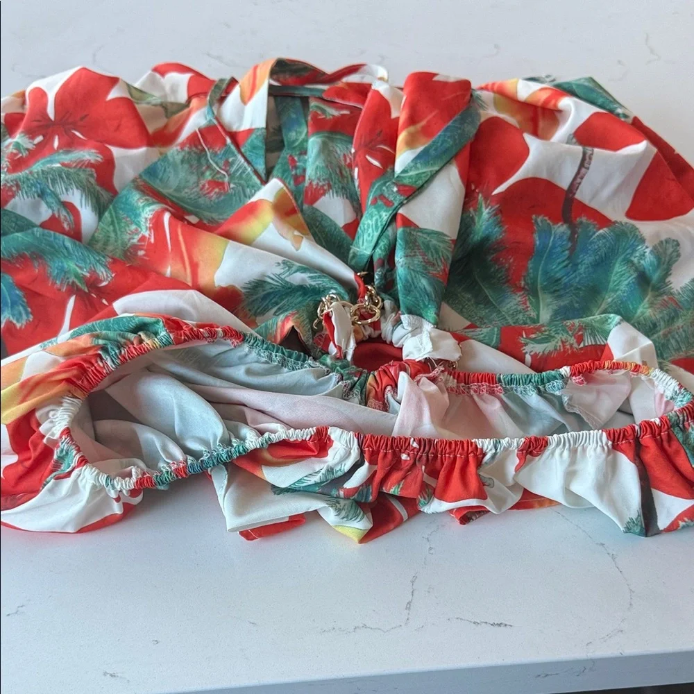 Vibrant Floral Halter Maxi Dress - Picture 8 of 11